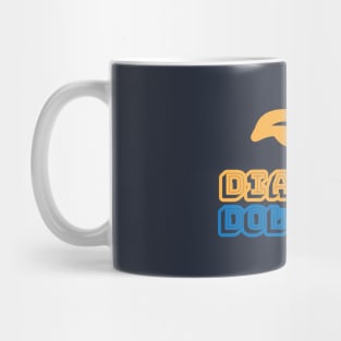 Diamond Dolphins - Yellow Blue Mug